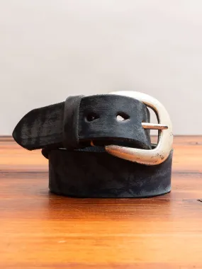 6210 Wild Leather Belt in Dark Navy