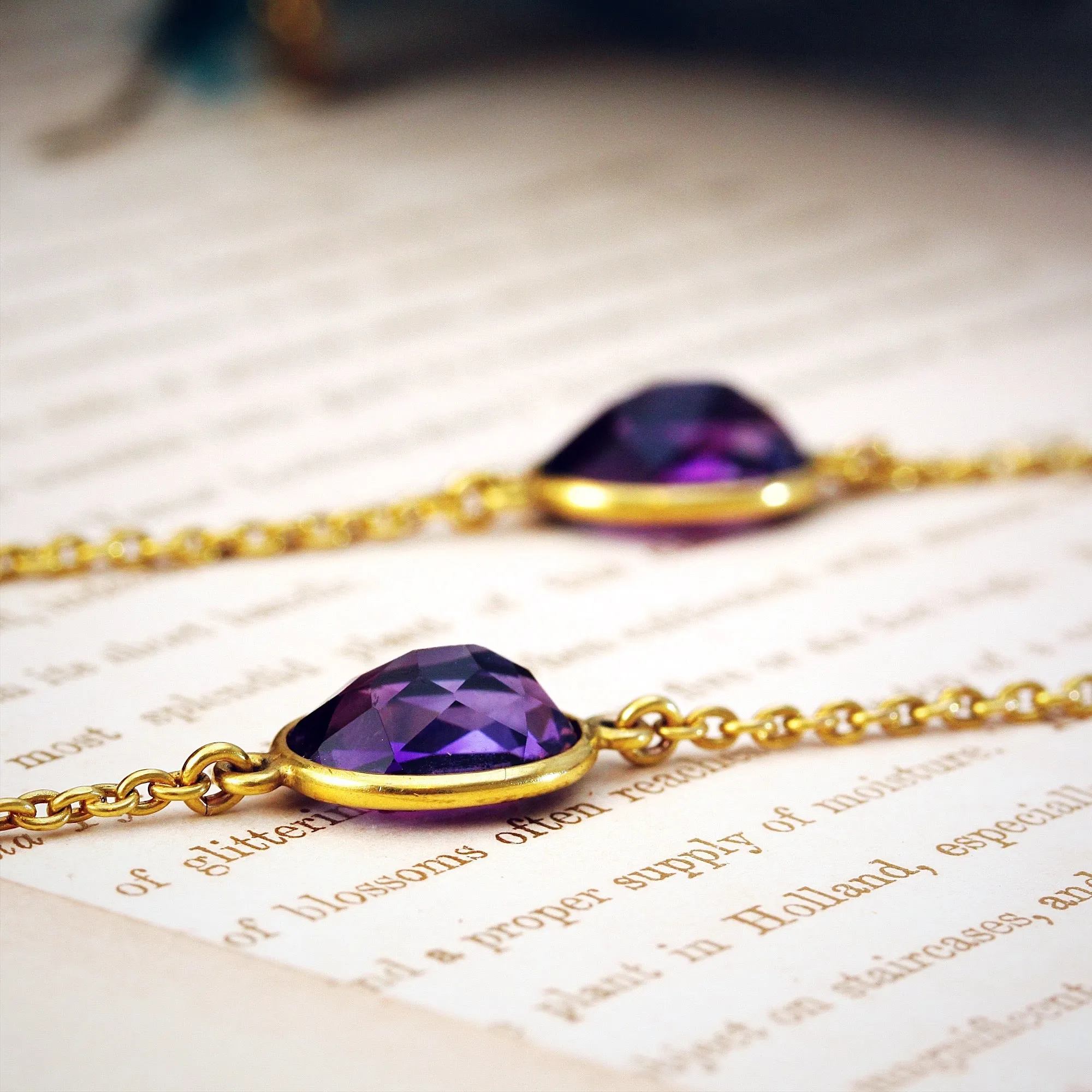 A Fine Edwardian Amethyst Stations Guard Chain