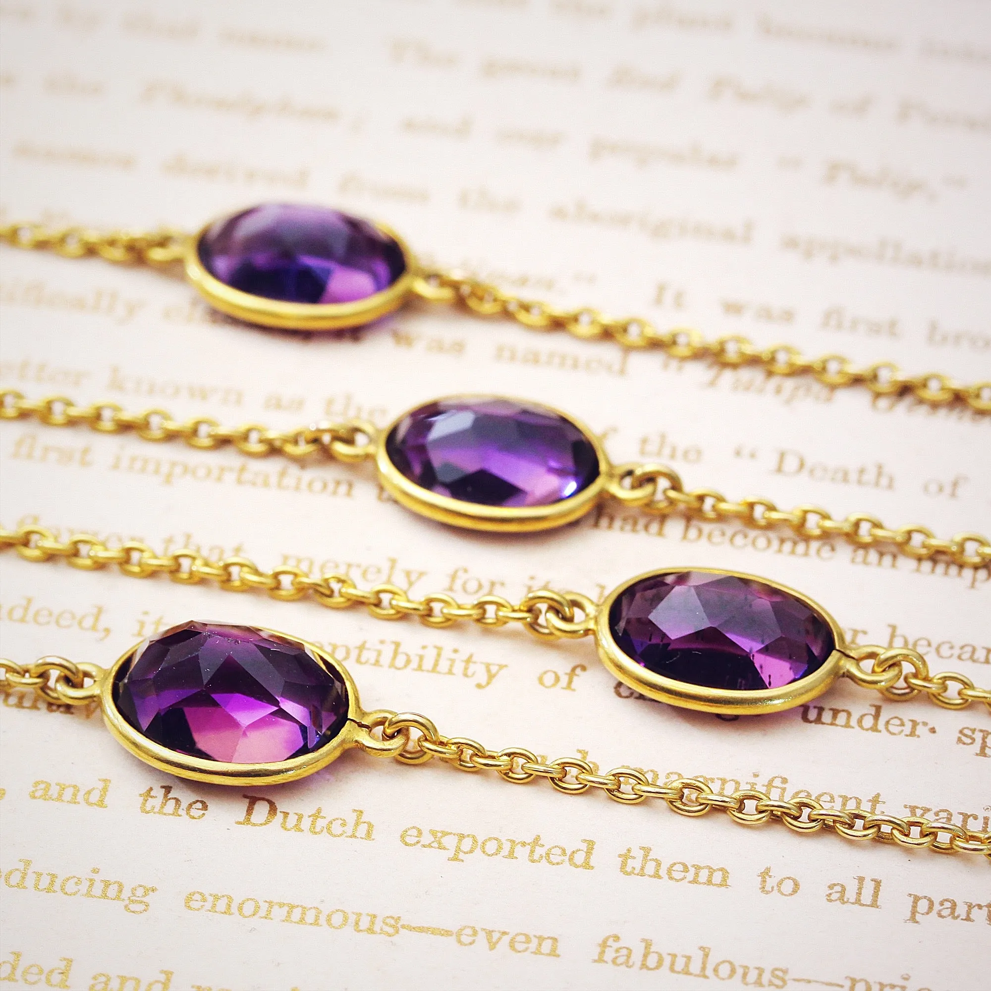 A Fine Edwardian Amethyst Stations Guard Chain