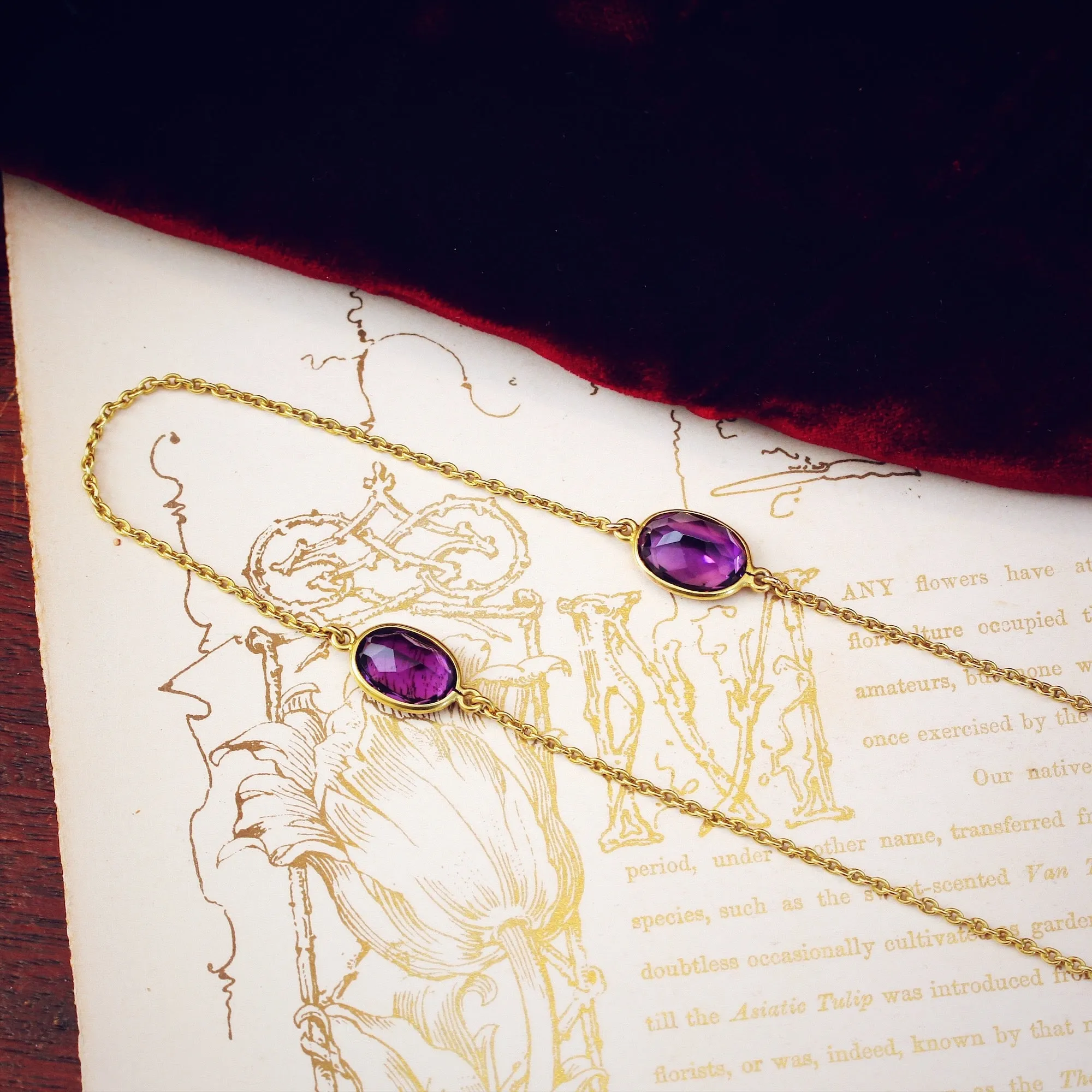 A Fine Edwardian Amethyst Stations Guard Chain