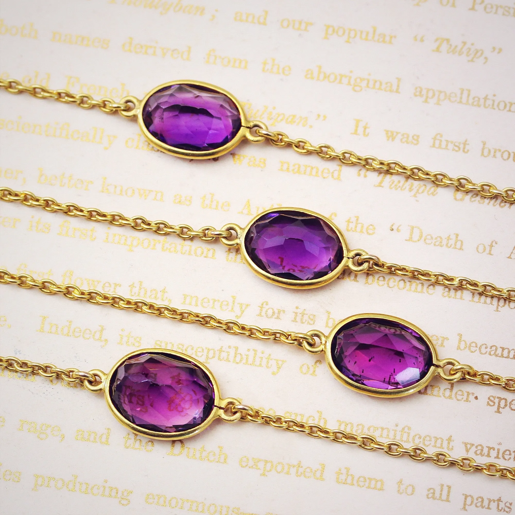 A Fine Edwardian Amethyst Stations Guard Chain