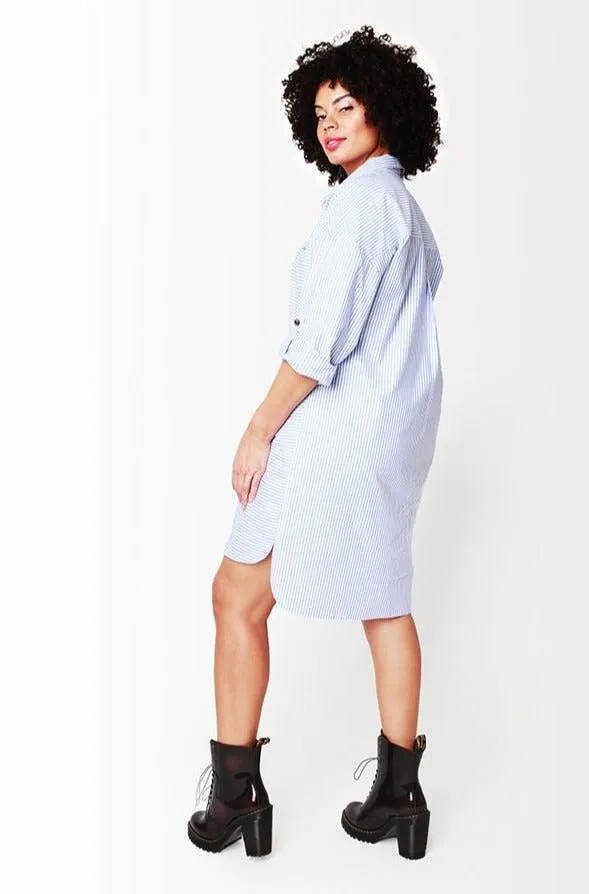 Alaia  Shirt Dress // Azure Blue