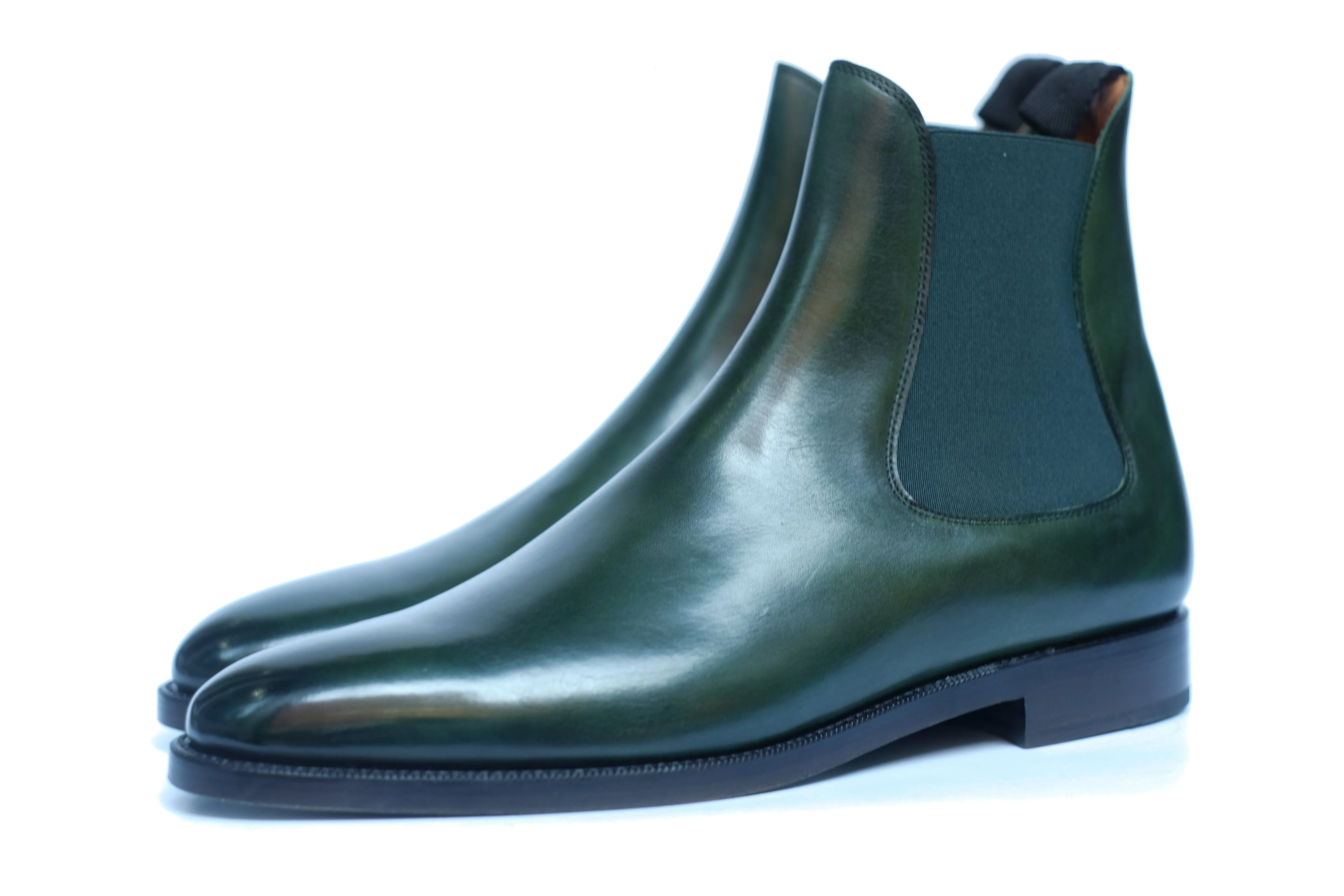 Alki - MTO - Forest Green Calf / Green Gore - TMG Last - Double Leather Sole