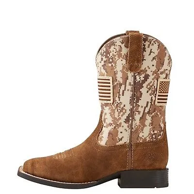 Ariat Children's Antique Mocha Suede Patriot Boots 10019913