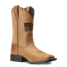 Ariat Children's Patriot 2.0 Homestead Brown Square Toe Boots 10039909