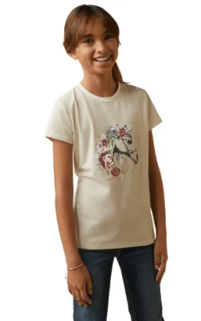 Ariat Girl's Flora Oatmeal Tee 10043740