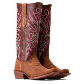 Ariat Ladies 10047044 Futurity Starlight Stretch Fit Western Boots in Terracotta Roughout