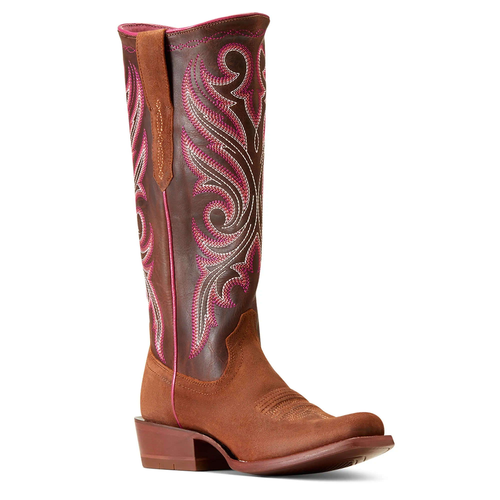 Ariat Ladies 10047044 Futurity Starlight Stretch Fit Western Boots in Terracotta Roughout