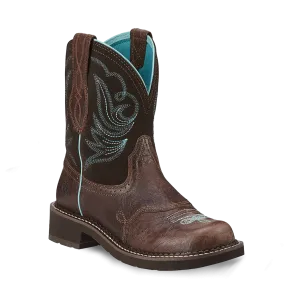 Ariat Ladies Fatbaby Heritage Dapper Royal Choc Short Boots 10016238