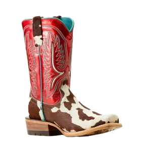 Ariat Ladies Futurity Colt Cowtown Hair On Red Square Toe Boots 10051020