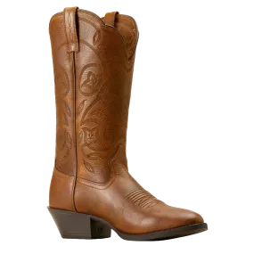 Ariat Ladies Heritage R Toe Copper Brown Western Boots 10035999