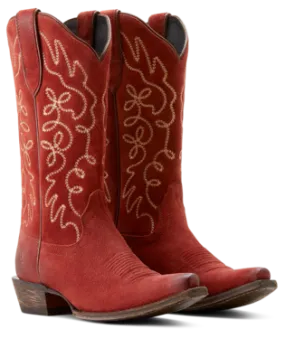 Ariat Ladies Jukebox Western Boot Red Suede - 10053791