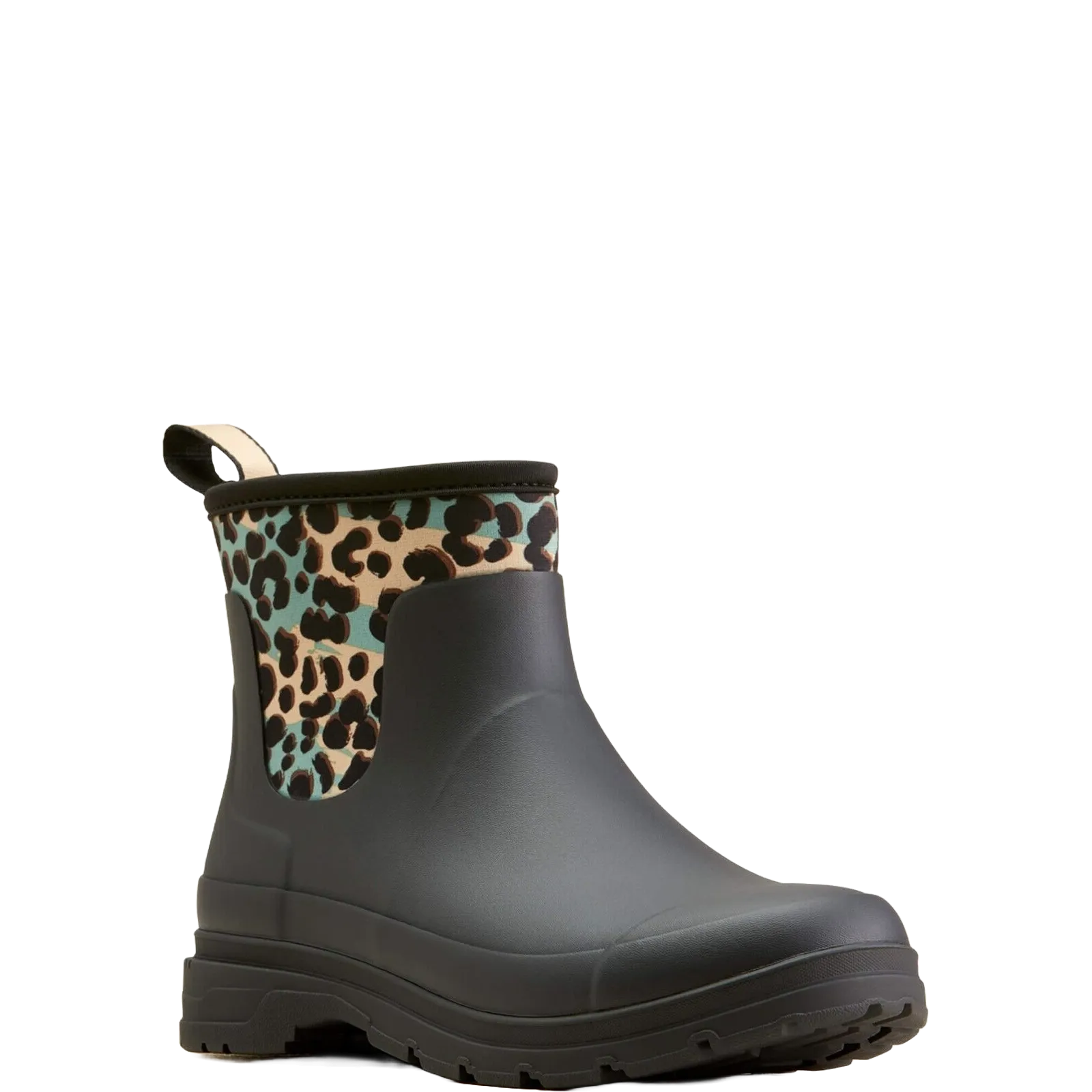 Ariat Ladies Kemarsh Shortie Cheetah & Black Round Tot Boots 10050918