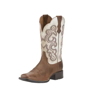 Ariat Women's Quickdraw Boot - Sandstorm/Distressed White