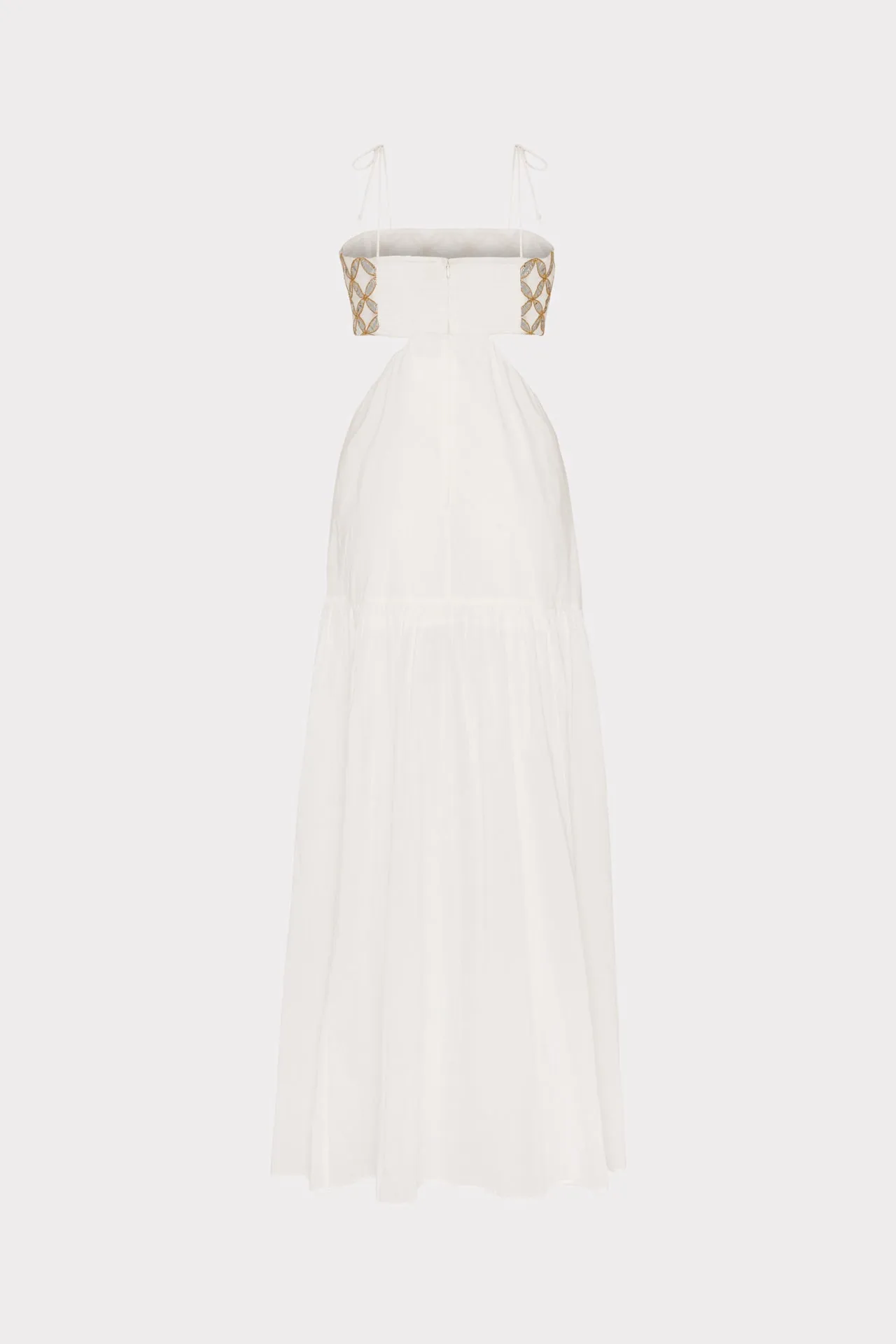 Atalia Mirrored Embroidery Maxi Cover-Up Dress