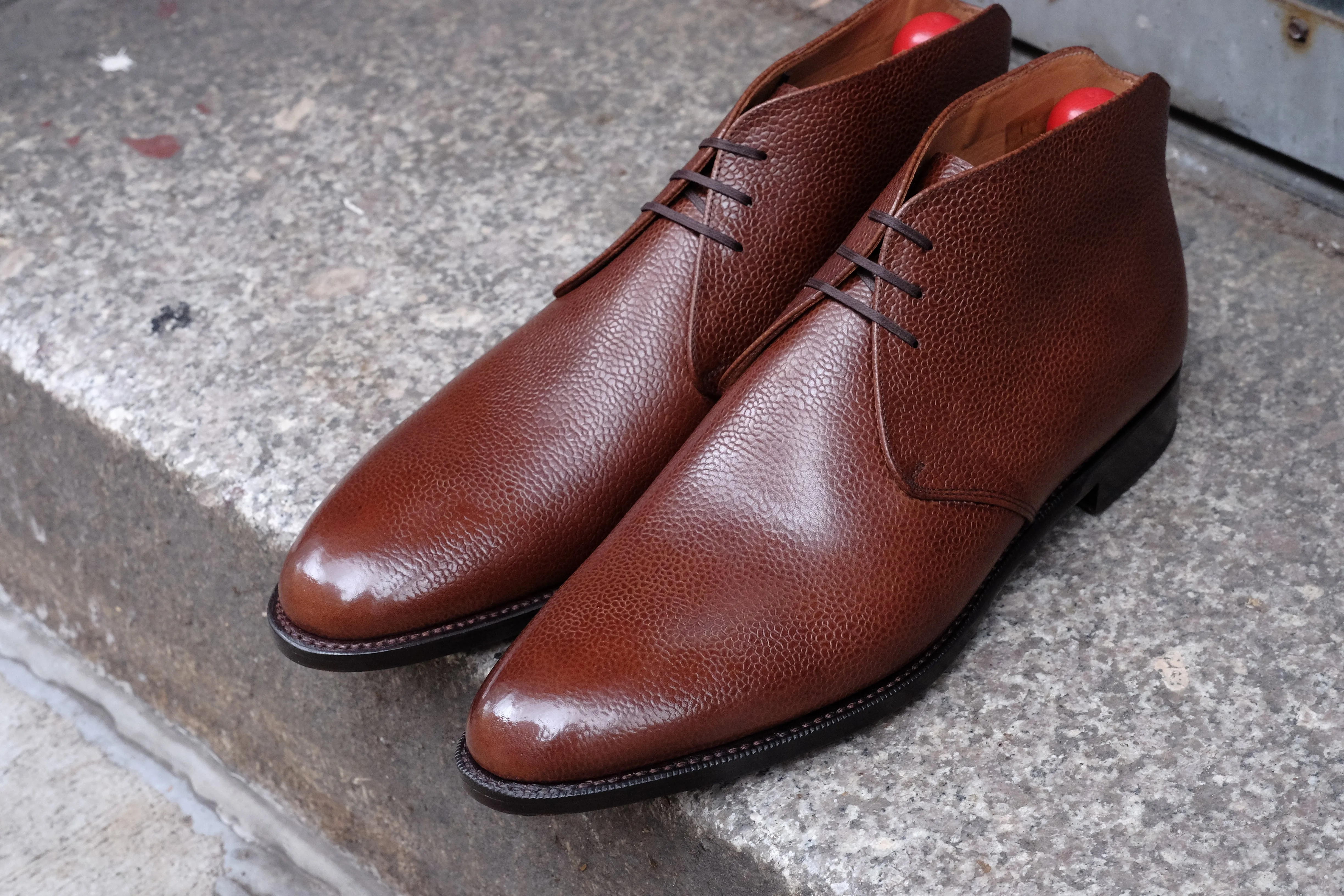 Ballard - MTO - Mid Brown Grain - TMG Last - Single Leather Sole