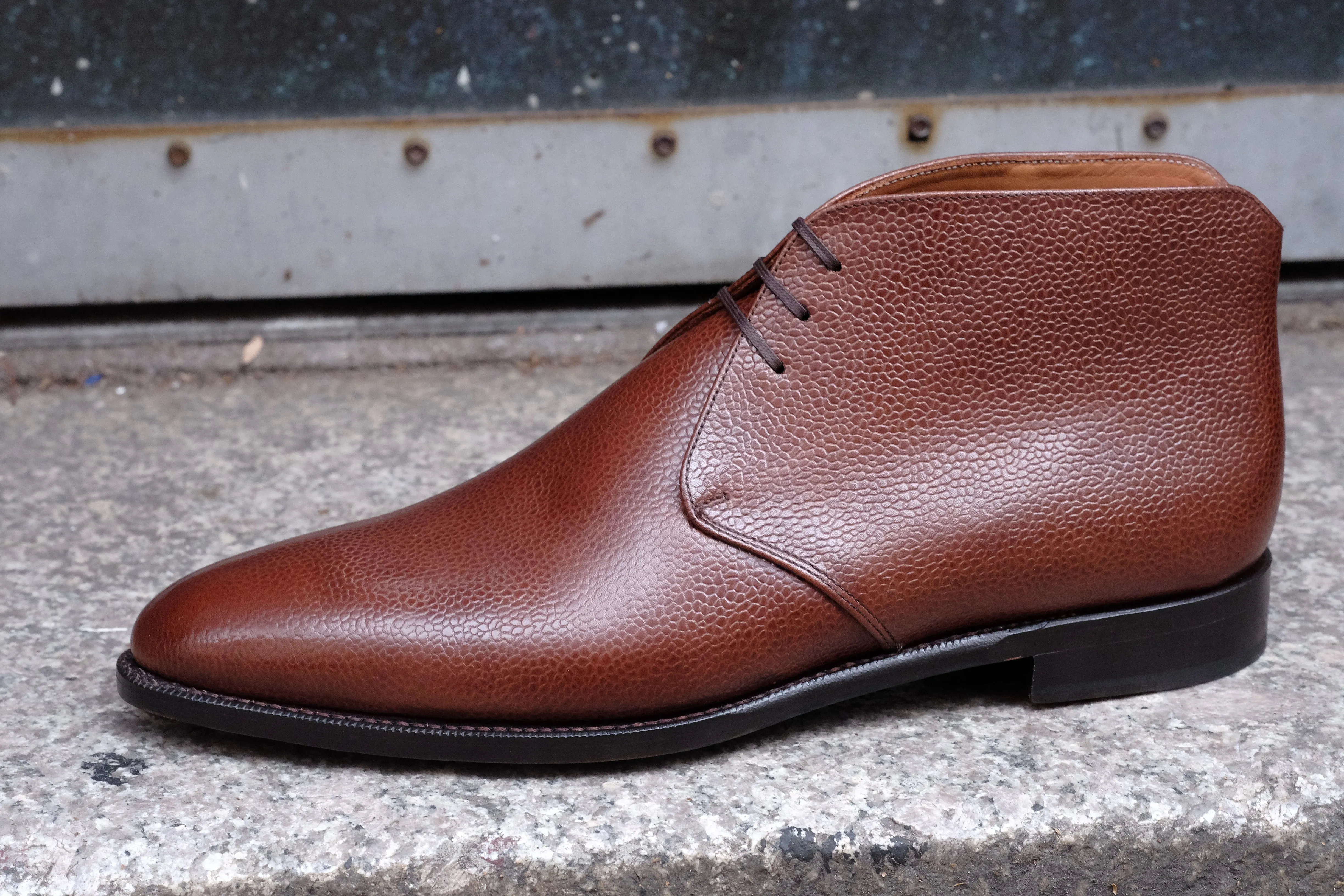 Ballard - MTO - Mid Brown Grain - TMG Last - Single Leather Sole