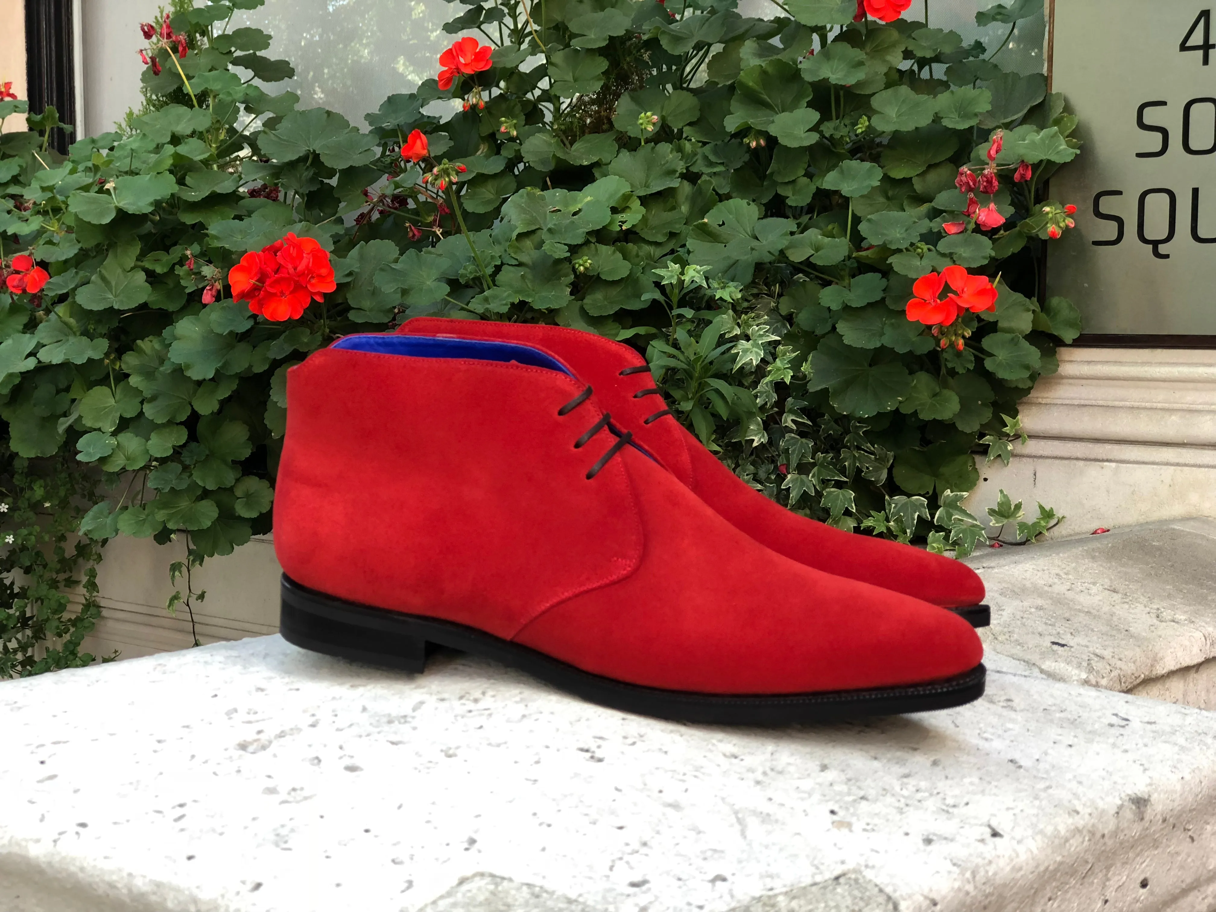 Ballard - MTO - Red Suede - JKF Last - City Rubber Sole