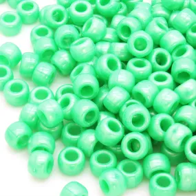 Bath Pearl Green Plastic Barrel Pony 6x8mm-Pack of 500