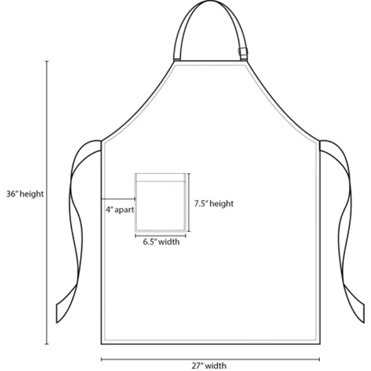 Blake Cream White Bib Apron