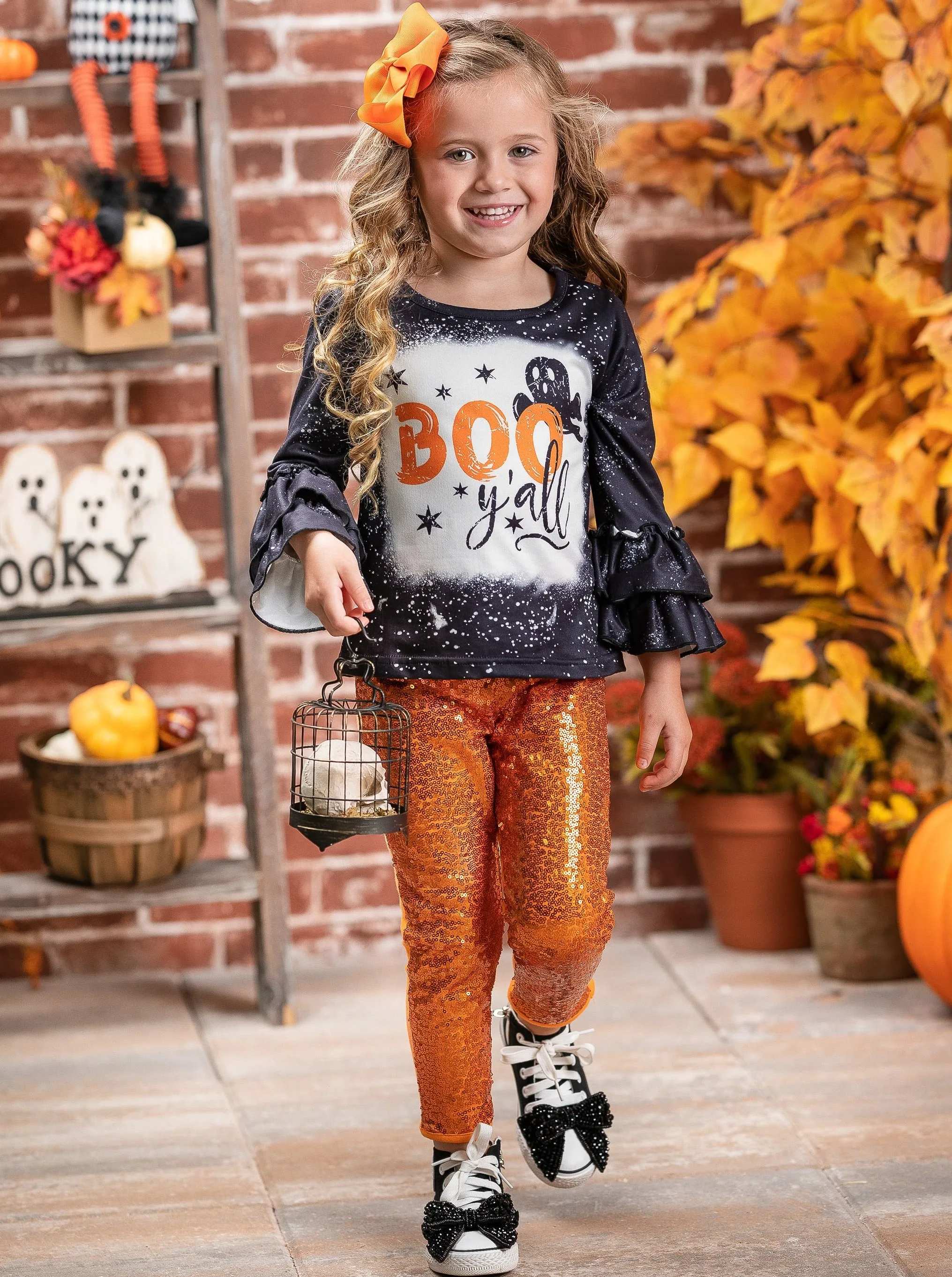 Boo Y'all Sequin Pants Set