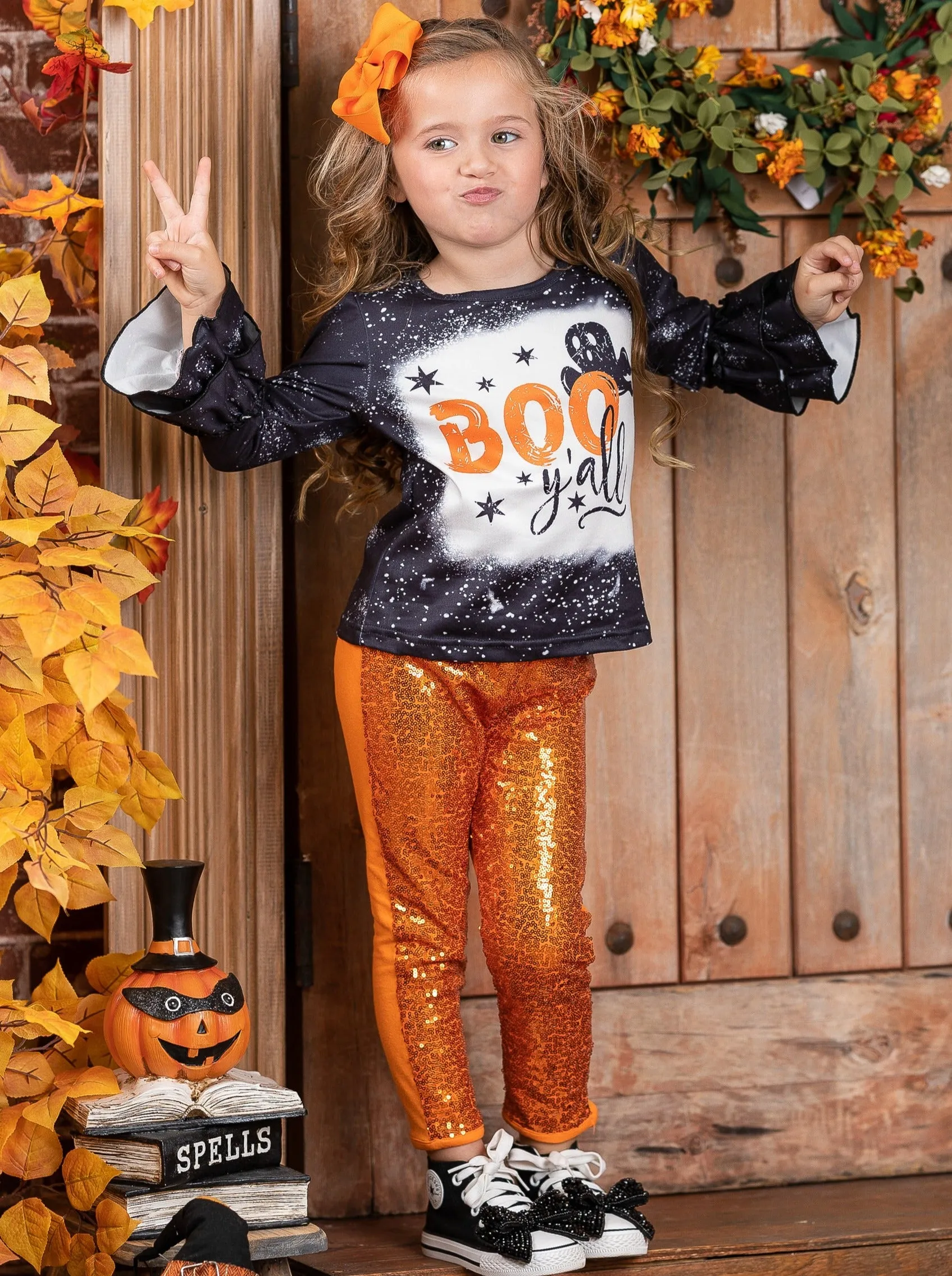 Boo Y'all Sequin Pants Set