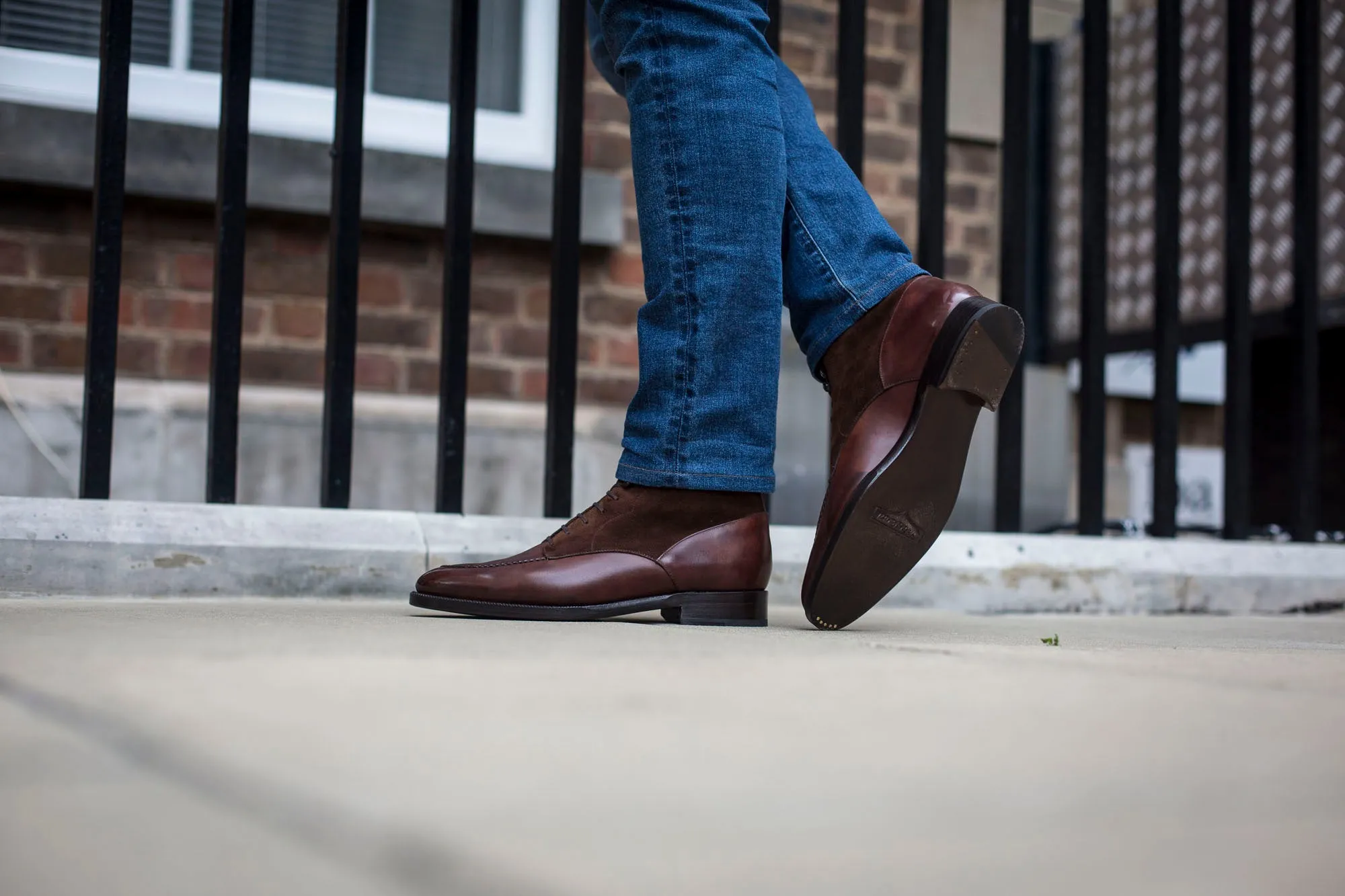 Bremerton - MTO - Walnut Museum Calf / Dark Brown Suede - TMG Last - Double Leather Sole