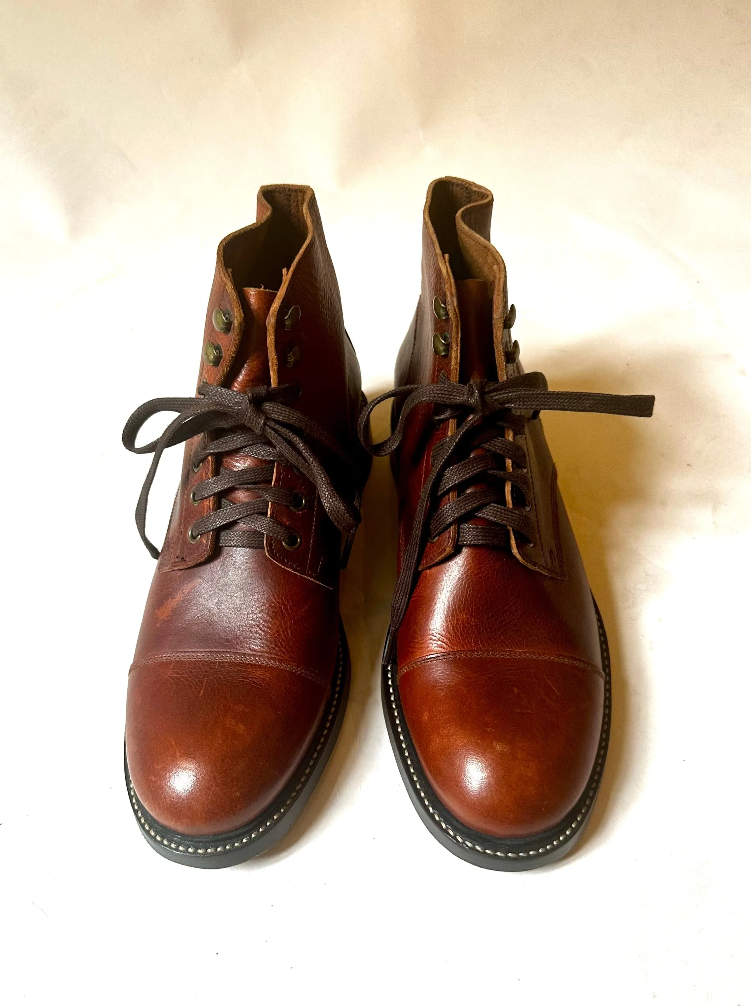 Bright Shoemaker, Service Boot, Wax Caramel (SAMPLE)