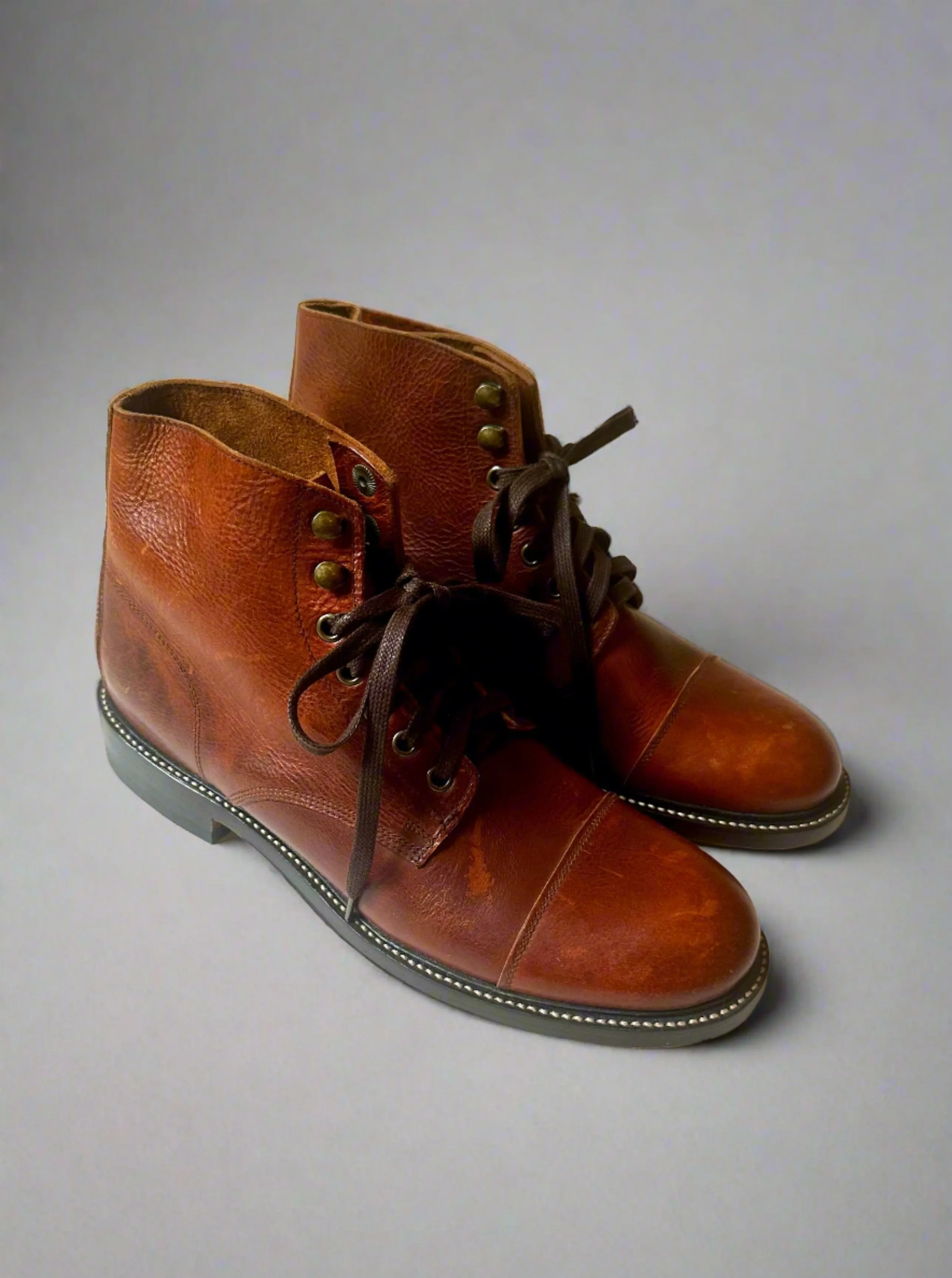 Bright Shoemaker, Service Boot, Wax Caramel (SAMPLE)