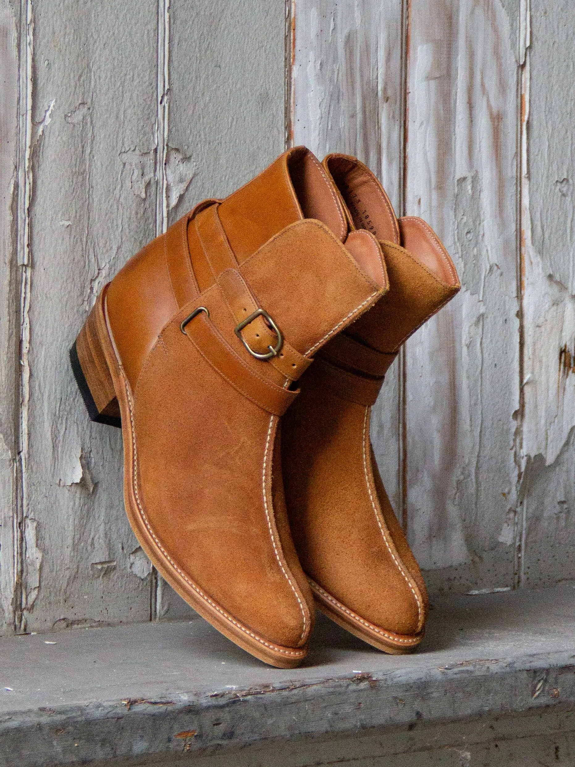 Bright Shoemakers, Jodhpur Boot, Camel Rough-Out/ Pull-Up