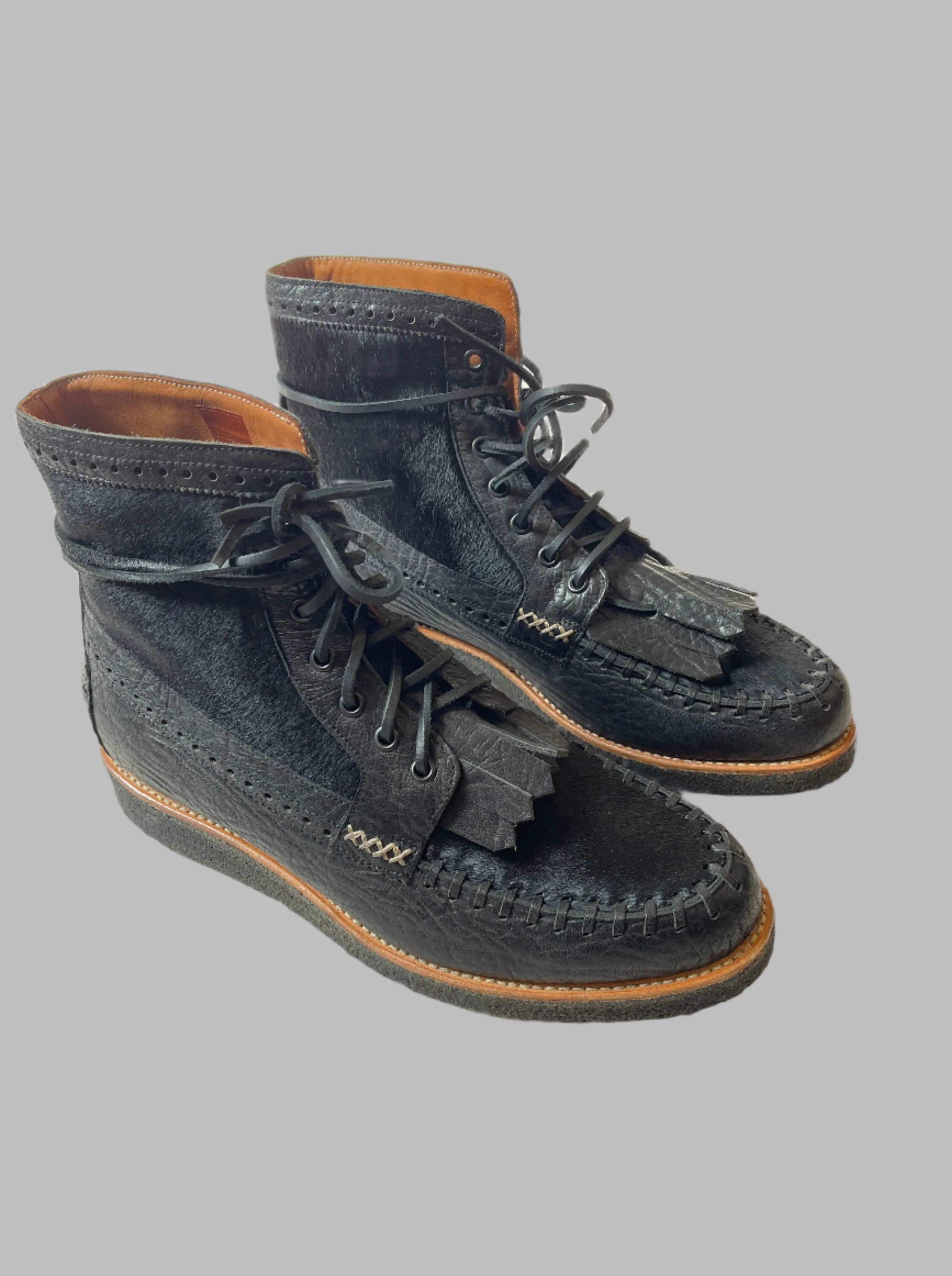 Bright Shoemakers, Moccasin Boot, Black Wolf (sample)