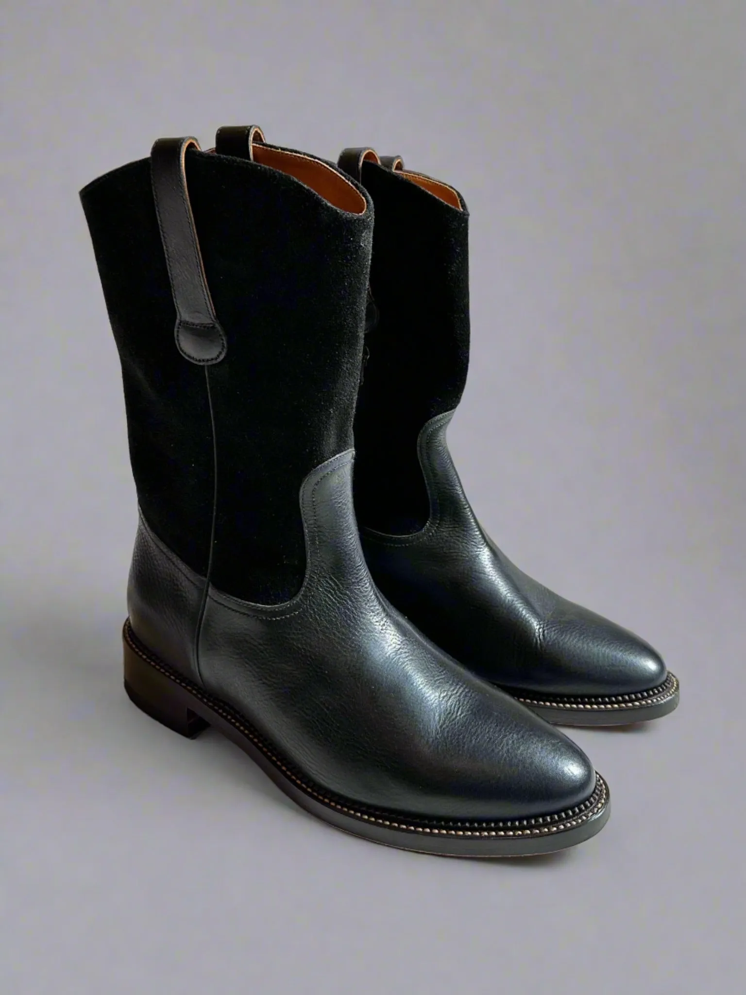 Bright Shoemakers, Pecos Boots, Black/ Black (SAMPLE)