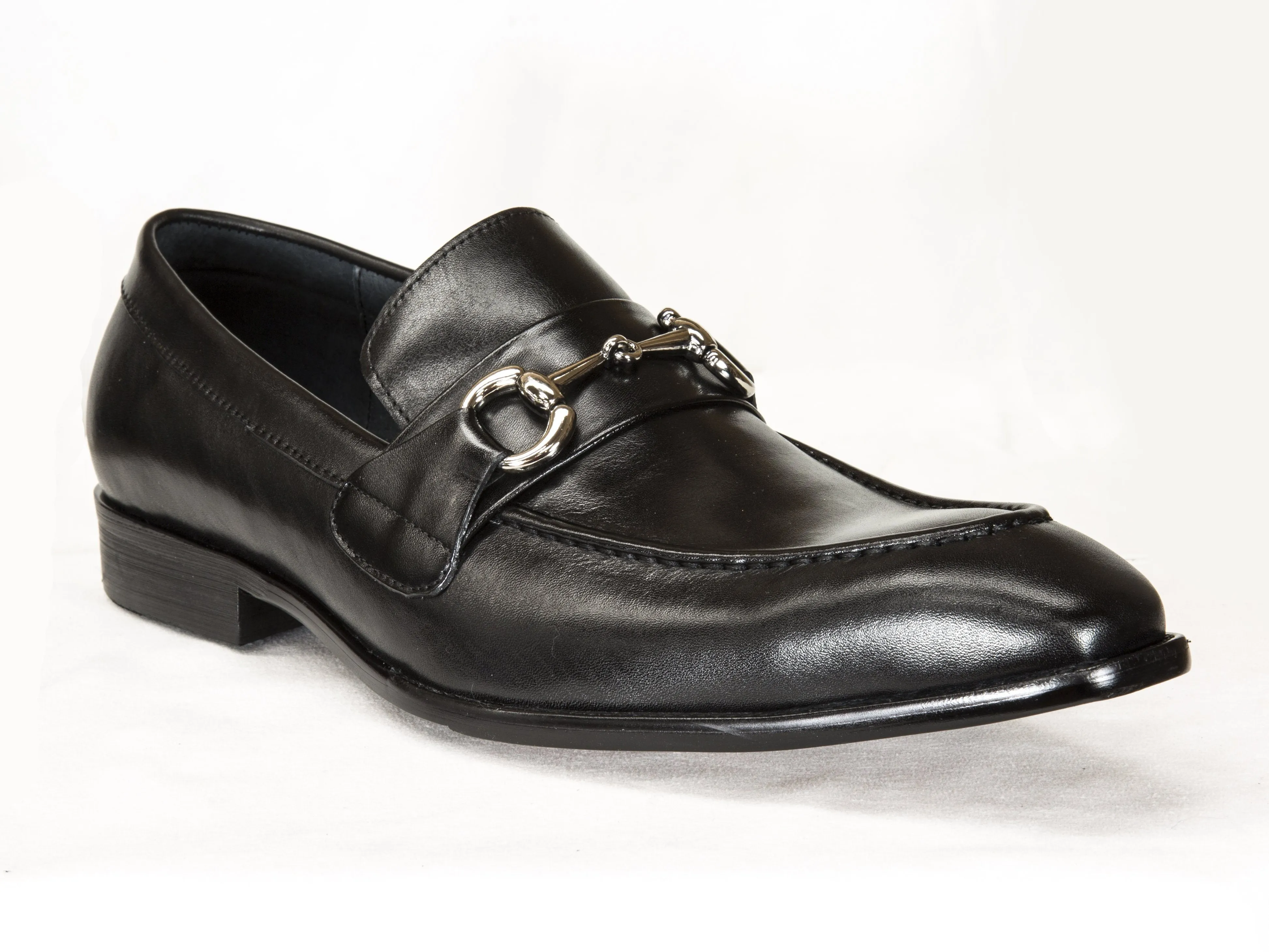 Burnished Calfskin Slip-On Loafer Black