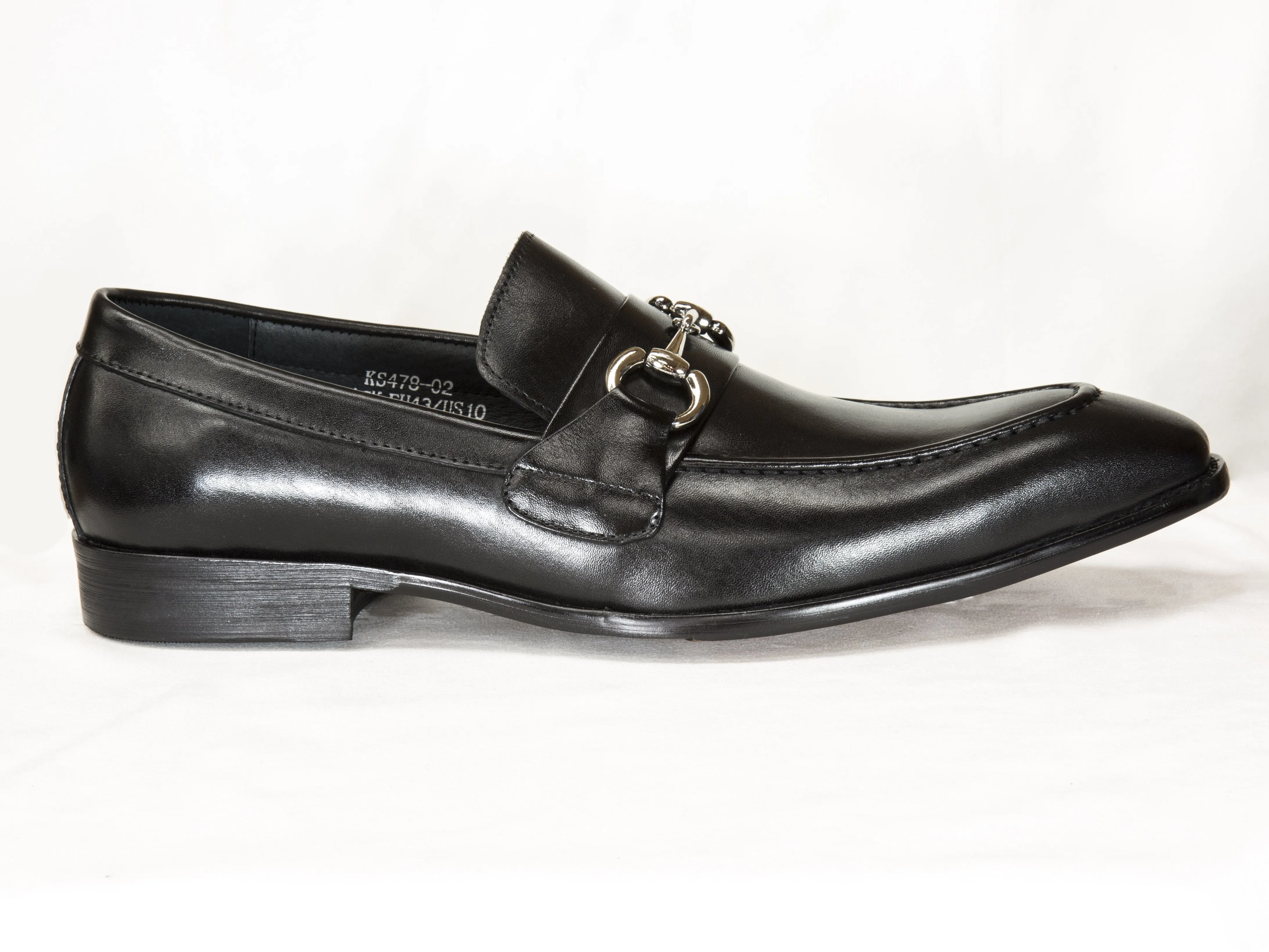 Burnished Calfskin Slip-On Loafer Black