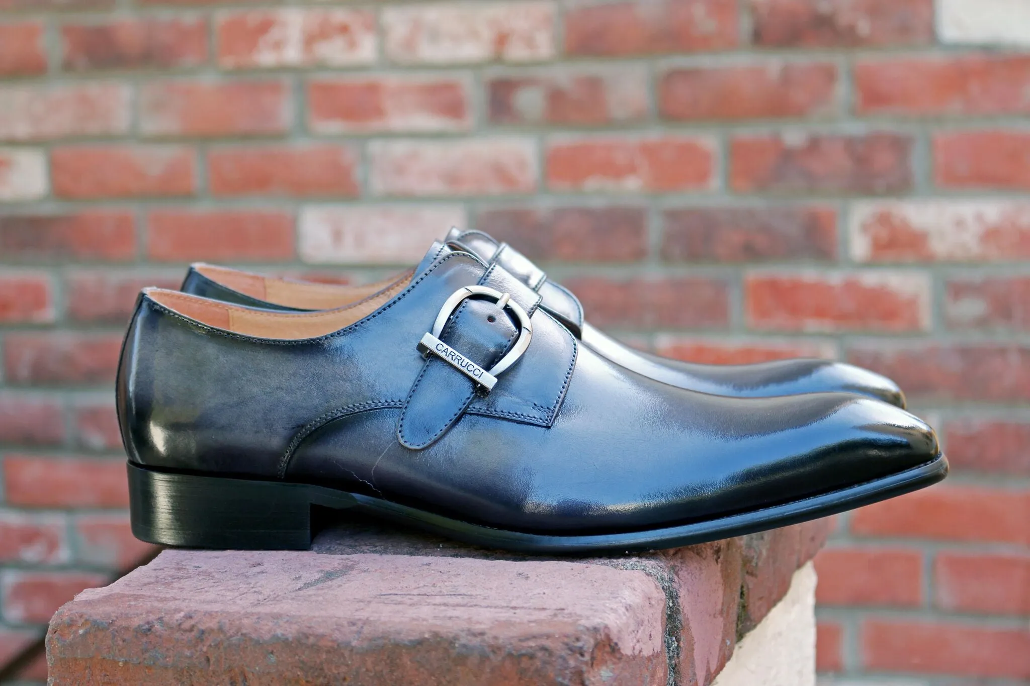 Calfskin Monkstrap Grey