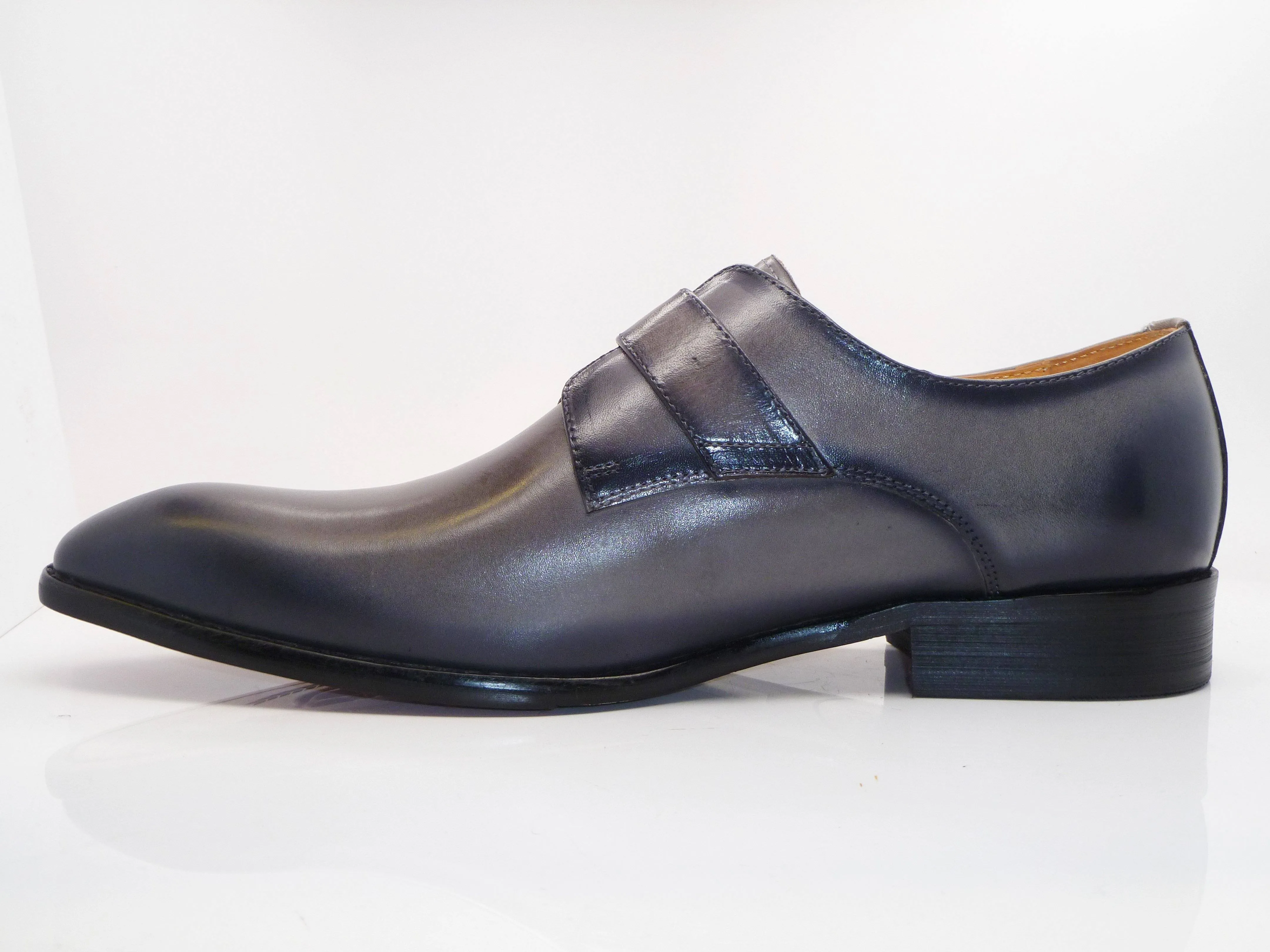 Calfskin Monkstrap Grey