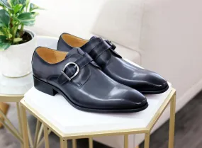 Calfskin Monkstrap Grey