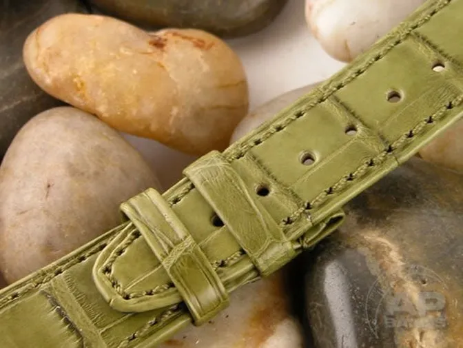 Capolavoro Military Green Alligator Leather Strap For Audemars Piguet Royal Oak