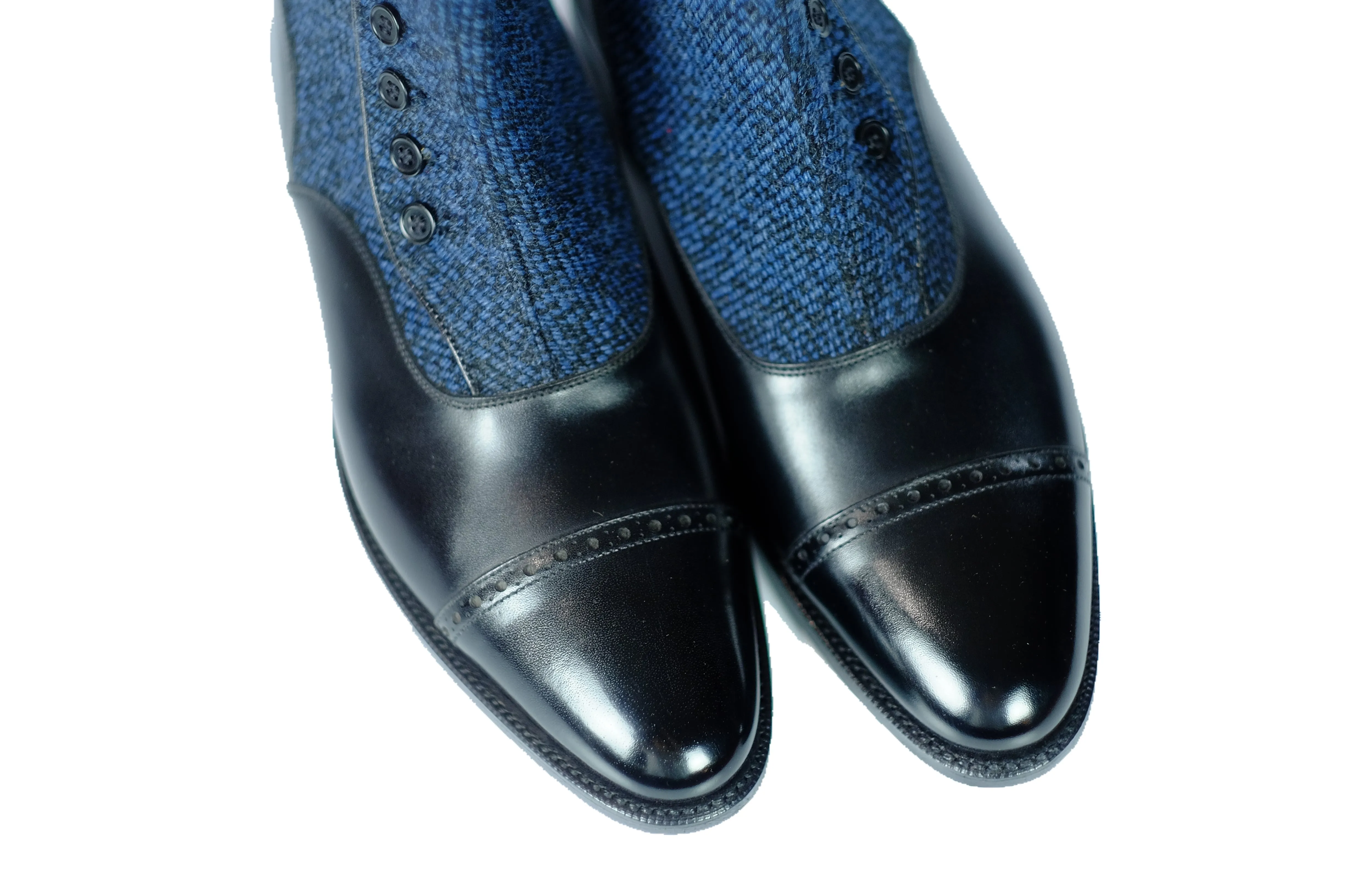 Carkeek - MTO - Black Calf / Blue Poulsbo - TMG Last - Single Leather Sole