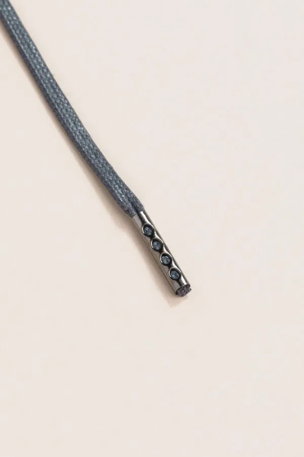 Charcoal | Round Waxed Shoelaces