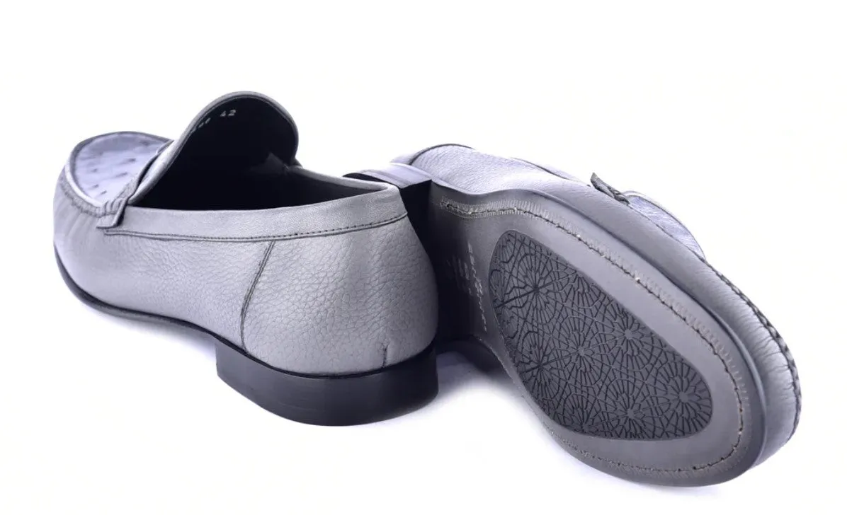 Corrente Style 3898 Ostrich Loafer Grey