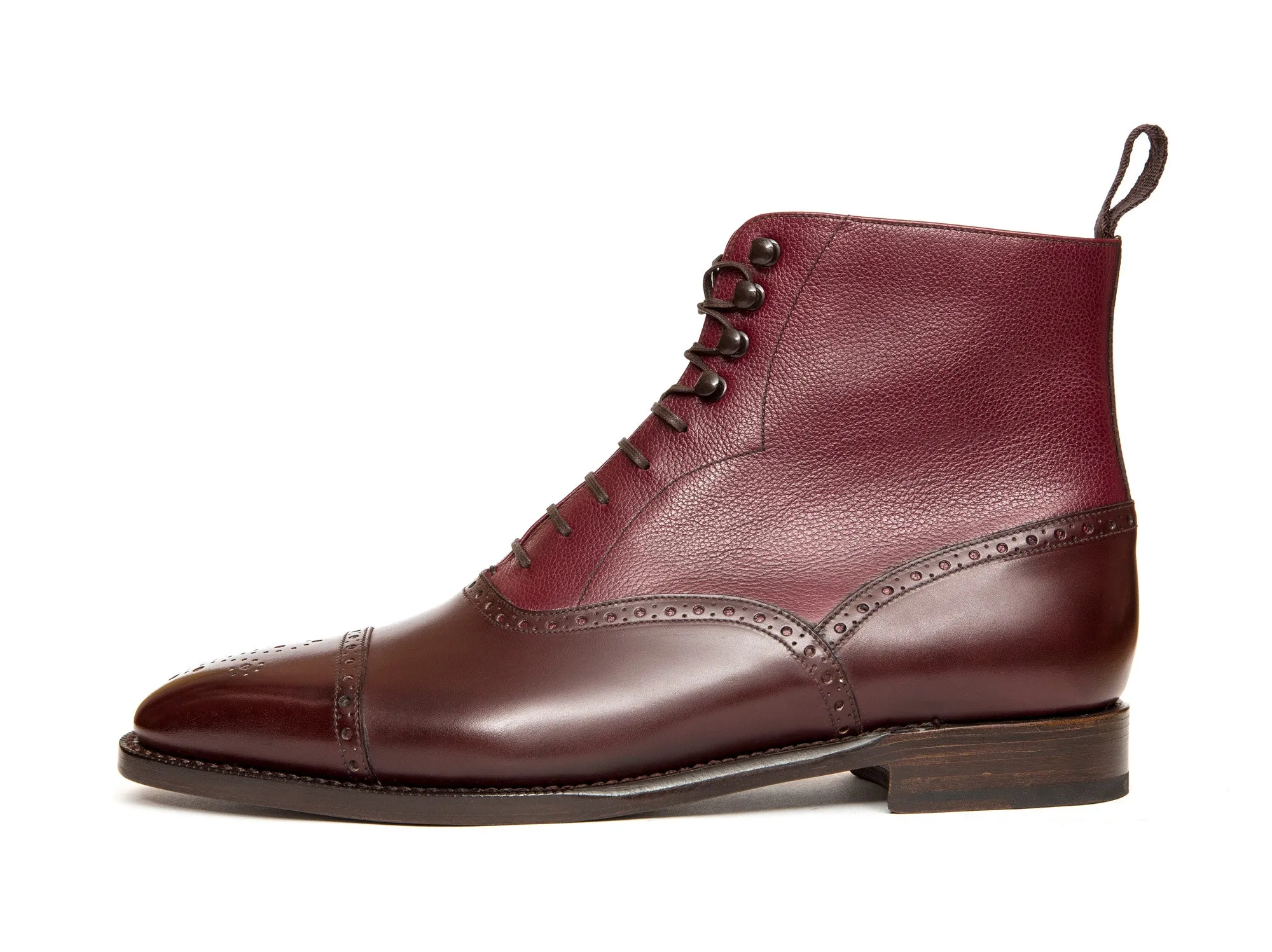 David - MTO - Deep Merlot Calf / Raspberry Soft Grain - LPB Last - Single Leather Sole