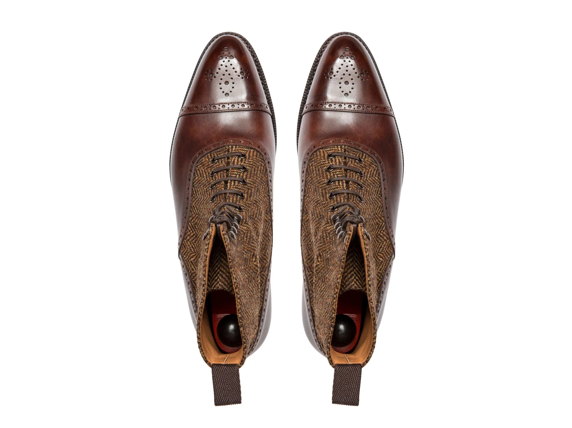 David - MTO - Walnut Museum Calf / Gold Tweed - SEA Last - Double City Rubber Sole