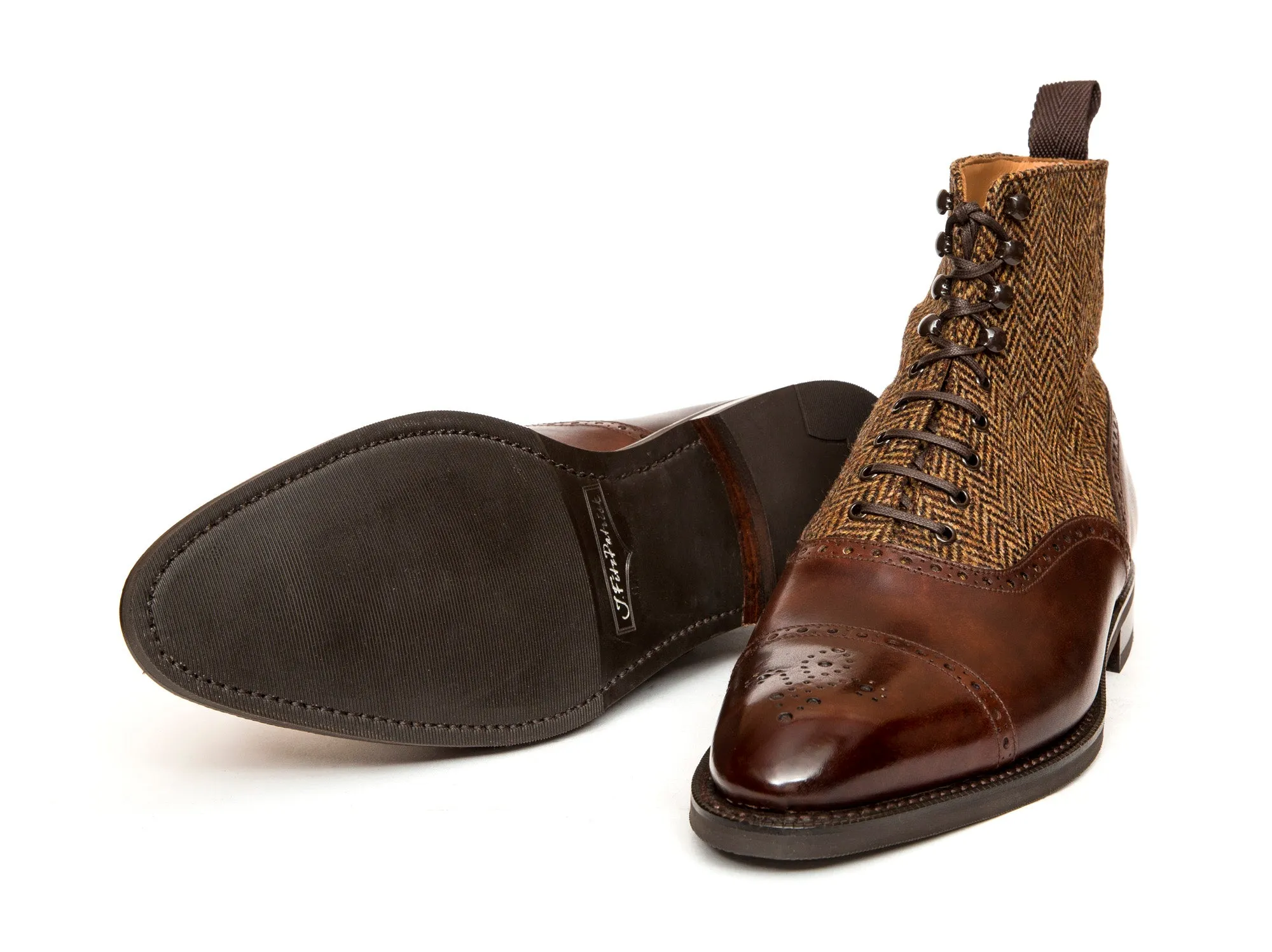 David - MTO - Walnut Museum Calf / Gold Tweed - SEA Last - Double City Rubber Sole