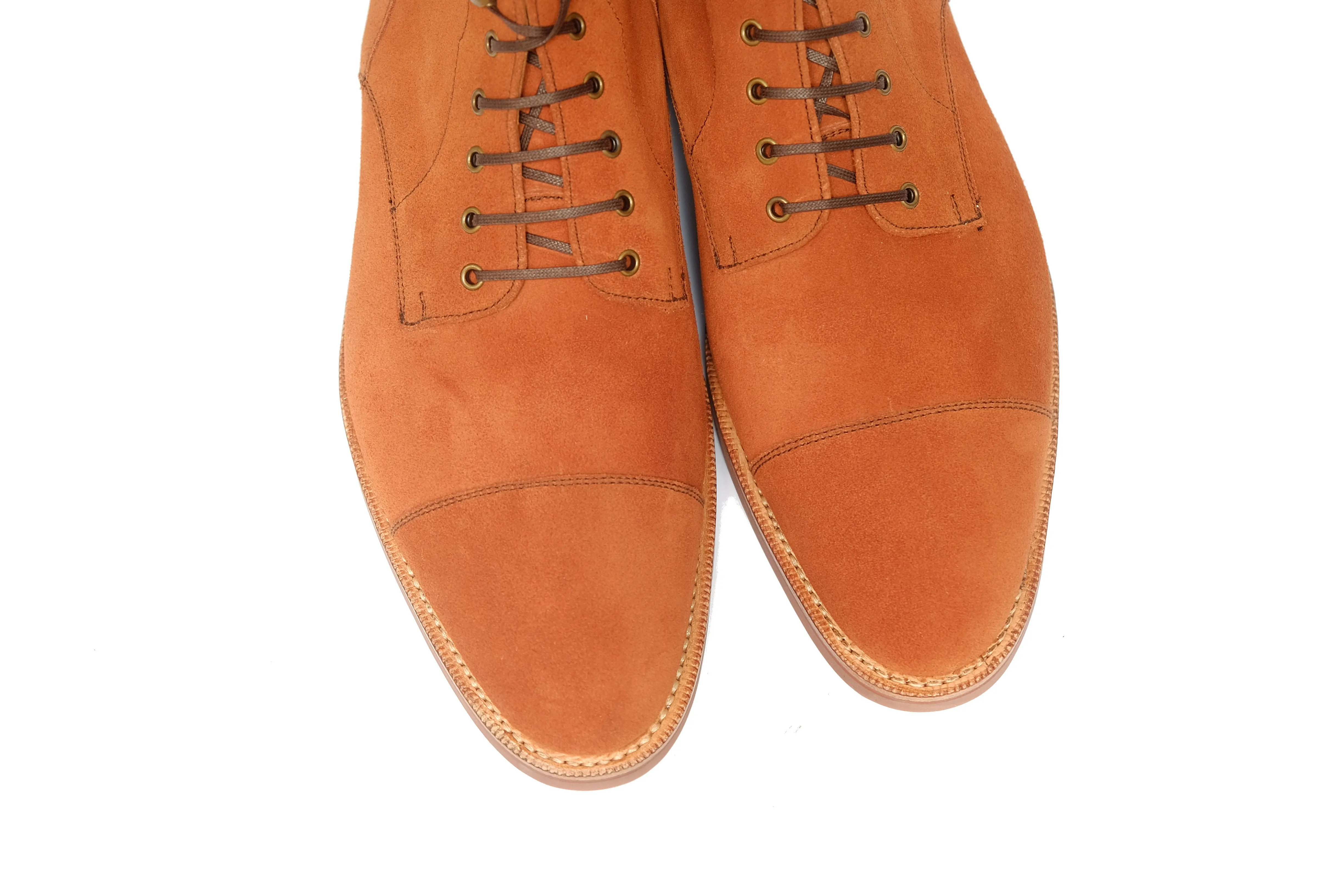 Delridge - MTO - Cinnamon Suede - TMG Last - Single Brick Country Rubber Sole