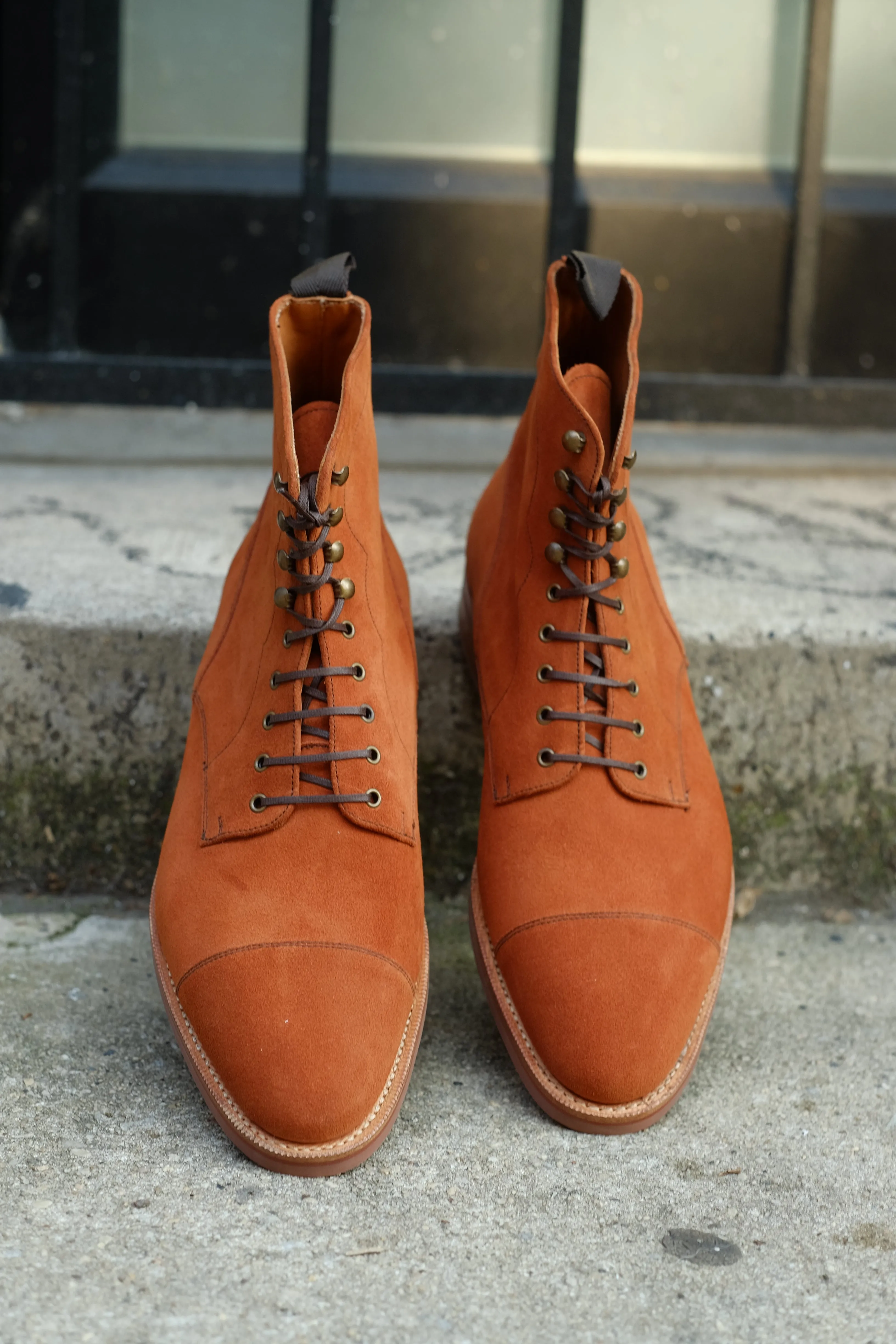 Delridge - MTO - Cinnamon Suede - TMG Last - Single Brick Country Rubber Sole