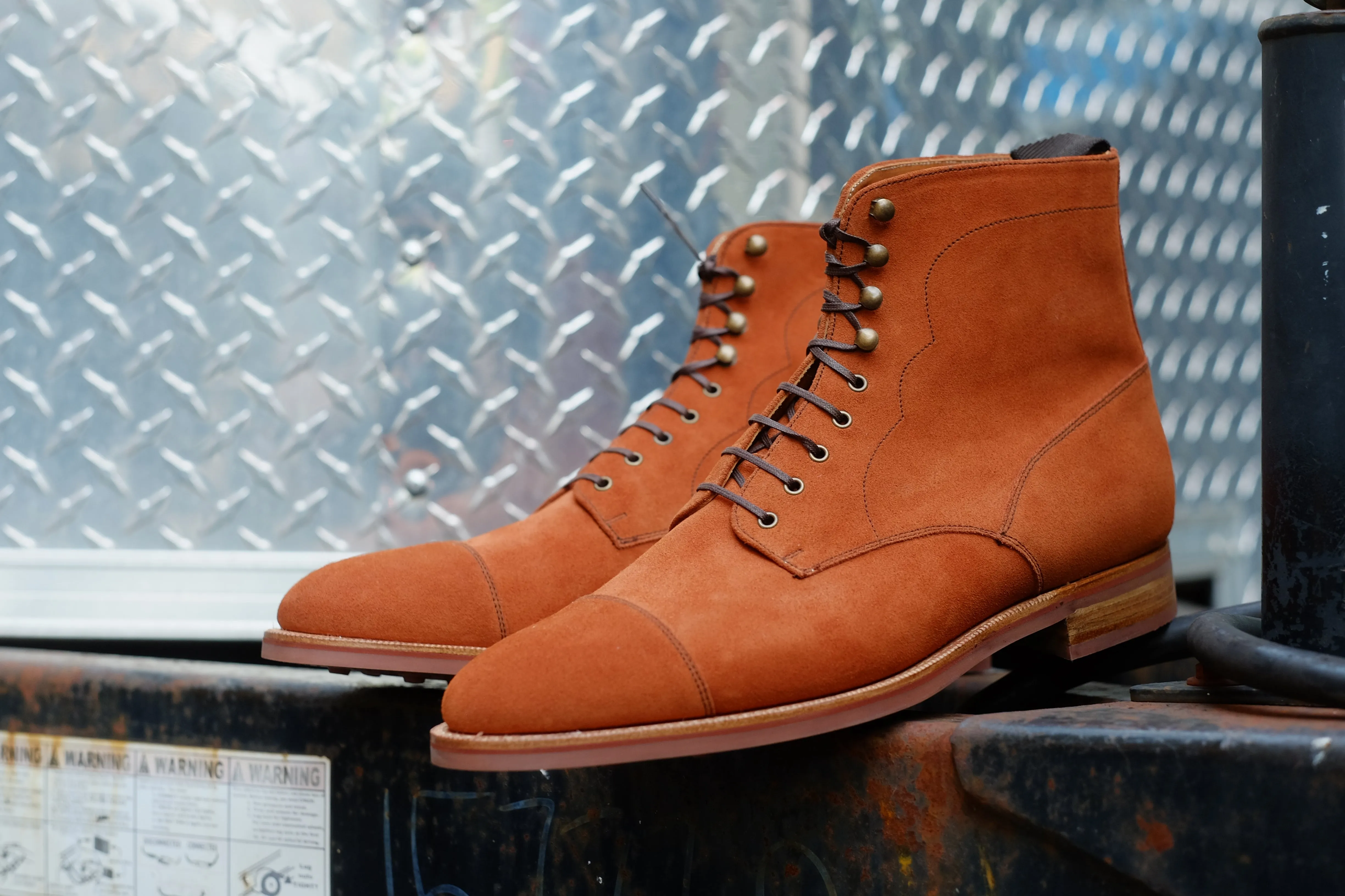 Delridge - MTO - Cinnamon Suede - TMG Last - Single Brick Country Rubber Sole