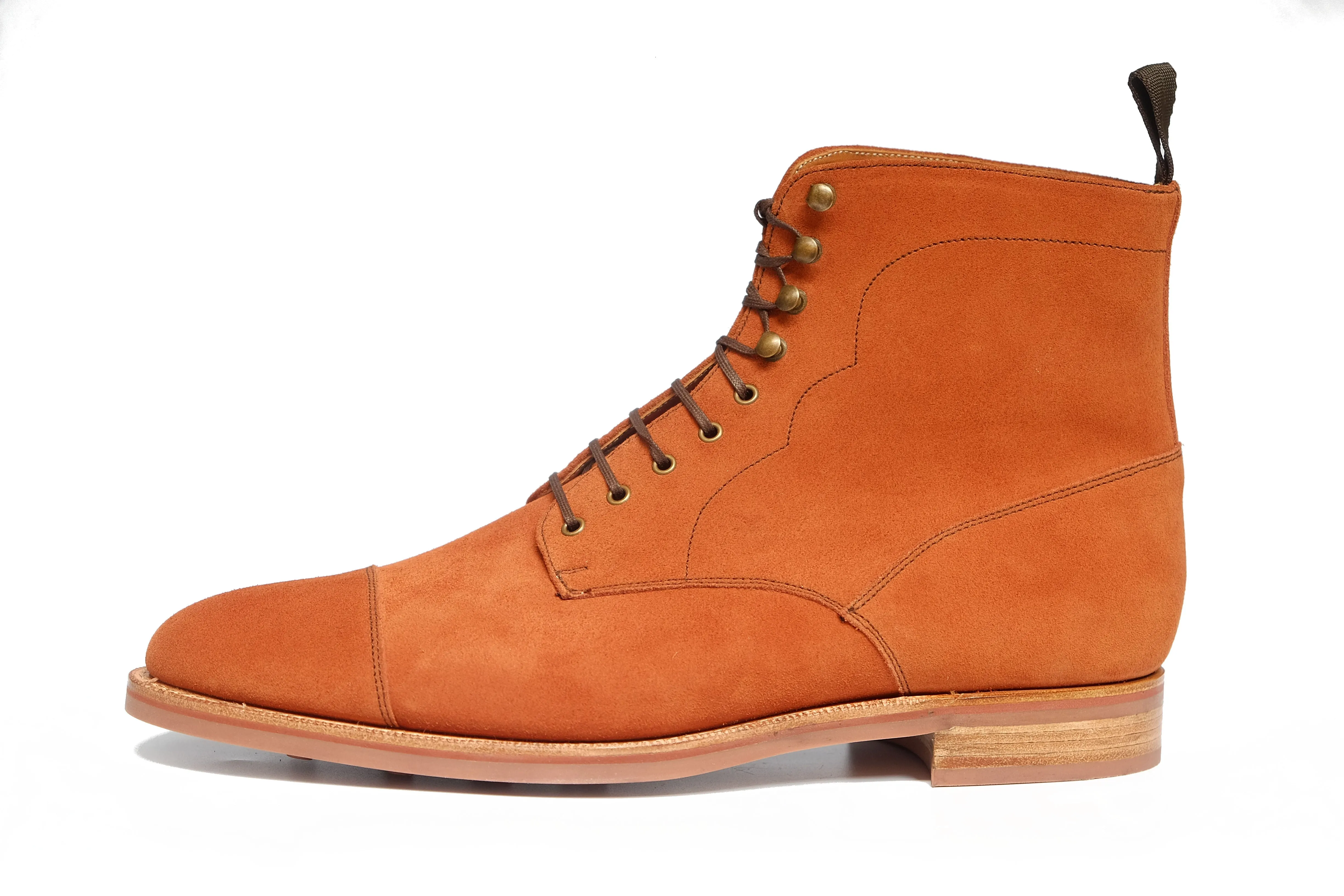 Delridge - MTO - Cinnamon Suede - TMG Last - Single Brick Country Rubber Sole