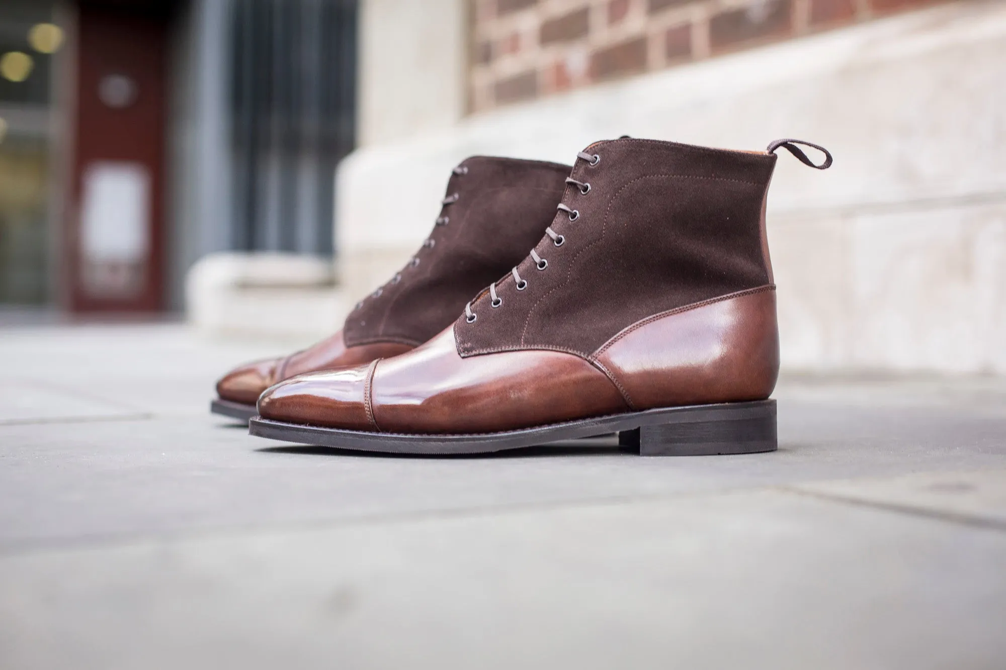 Delridge - MTO - Walnut Museum Calf / Bitter Chocolate Suede - LPB Last - City Rubber Sole