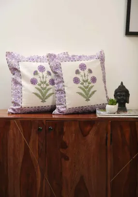 Diana Bud  Hand Block Print Cotton Cushion Cover